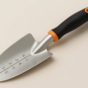 Ergonomic Aluminum Alloy Garden Hand Shovel with Soft Rubber Grip and Depth Markers for Precise Planting and Bulb Digging