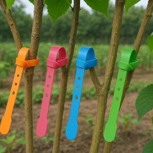 Colorful Hanging Plastic Plant Tags with Adjustable Wrap Around Design for Tree Seedlings Nursery Stock and Outdoor Garden Vines