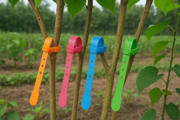 Colorful Hanging Plastic Plant Tags with Adjustable Wrap Around Design for Tree Seedlings Nursery Stock and Outdoor Garden Vines