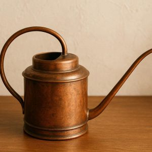 Vintage Style Copper Watering Can with Narrow Spout for Professional Bonsai Care and Decorative Indoor Plant Maintenance