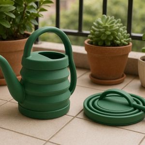 Collapsible Silicone Watering Can for Small Space Gardening Balcony Plants and Easy Storage in Apartments and Condos